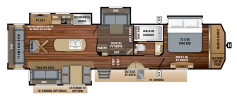 Floor plans sorted by collection. 2019 Pinnacle 37MDQS Floorplan | Rv floor plans, Floor plans, Rv living full time