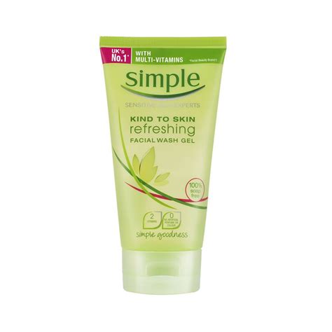 Simple Kind To Skin Refreshing Facial Wash Gel 150ml Pack Size 6 X 15