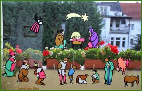 Waldorf großes fensterbild krippe von mäuslein auf dawanda.com. Fensterbild Krippe Transparentpapier Vorlage atemberaubend ...