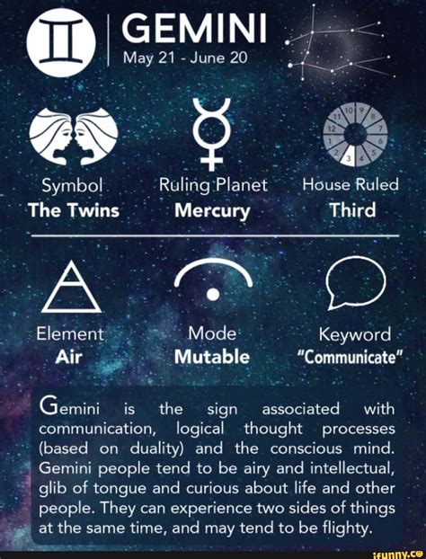 Gemini Gemini Is The Sign Associated With Communication Logical