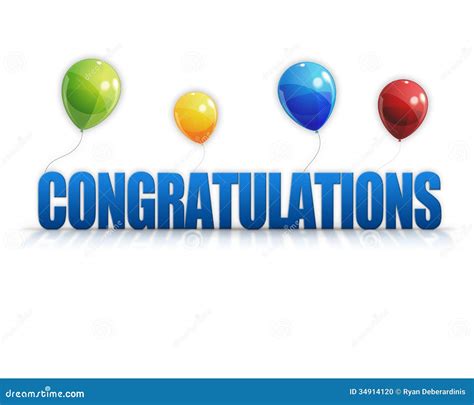 Congratulations And Balloons Royalty Free Stock Photography