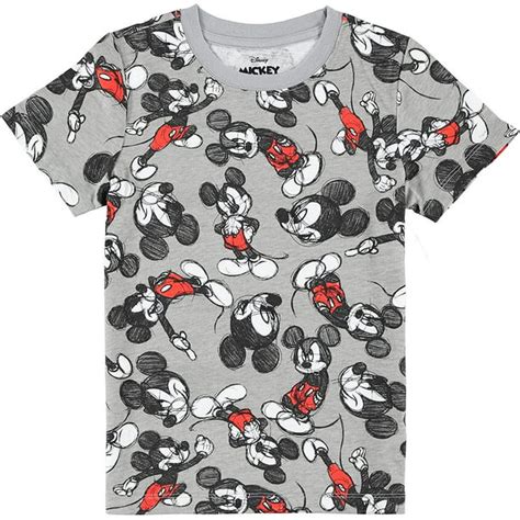 Disneys Mickey Mouse Boys Short Sleeve T Shirt All Over Print Design