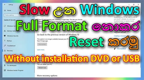 How To Re Install Windows 10 Without Installation Disk Or Usb Drive