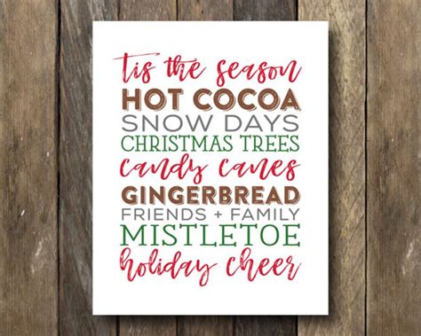 Christmas Favorite Things Printable Instant Download Etsy