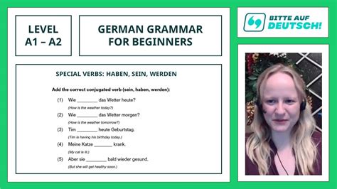 Lesson 5 Special Verbs Haben Sein Werden Learn German