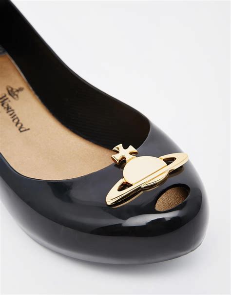 Lyst Vivienne Westwood For Melissa Ultragirl 14 Black Orb Flat Shoes