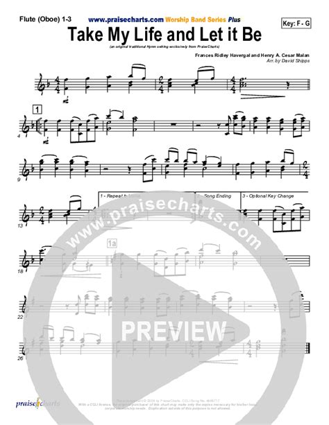 Take My Life And Let It Be Flute Oboe Sheet Music PDF PraiseCharts