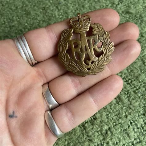 Original Ww1 First World War Brass Cap Badge Royal Army Flying Corps