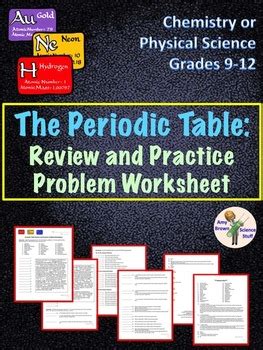 Atomic radius (excluding noble gases) e. Periodic Table Review by Amy Brown Science | Teachers Pay ...