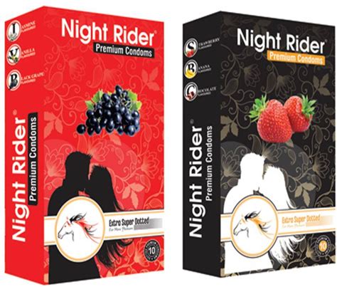 night rider premium extra super dotted condoms for man combo of 5 red pack and 5 black pack in 1