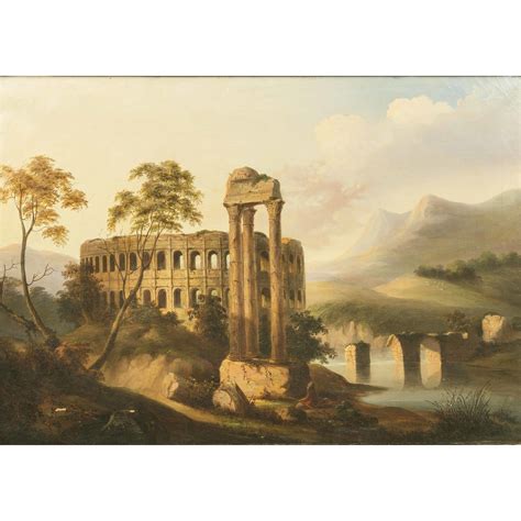 Antique Painting Of Classical Roman Ruins Witherells Auction House