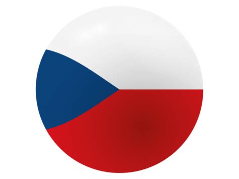Czech Republic Flag Round Button PNG Transparent Icon ...