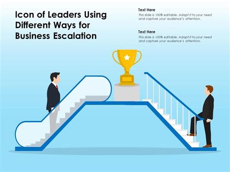 Icon Of Leaders Using Different Ways For Business Escalation