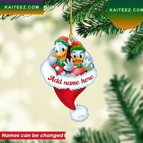 Personalized Donald Duck And Daisy Custom Christmas Christmas Ornament
