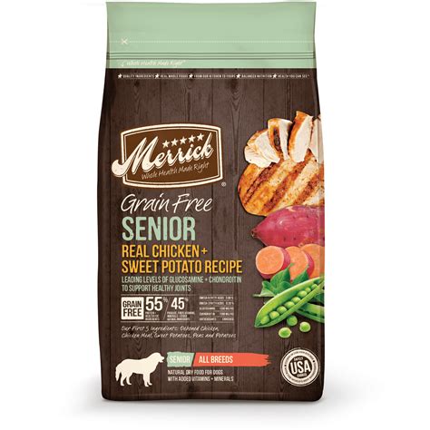 Merrick Grain Free Real Chicken And Sweet Potato Recipe Senior Dry Dog