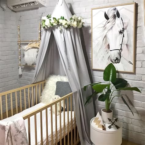 The Avery Crib Cot Canopy In Grey Creates The Most Welcoming