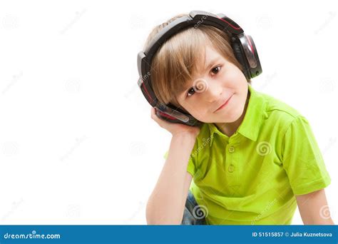 Smile Boy With Headphones Stock Image Image Of Caucasian 51515857