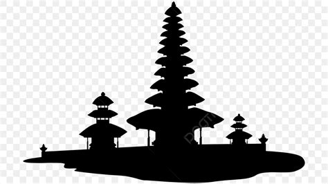 Hindu Temple Vector Hd Images Pura Balinese Hindu Temple Silhouette Pura Bali Temple Png