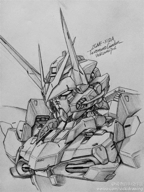 Gundam And Mobile Suit Pencil Drawings By Vicki Of Pixiv Gundam Kits