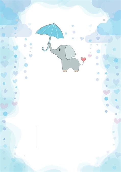 Invitaciones De Elefantes Para Cumpleaños Chás De Fraldas Com
