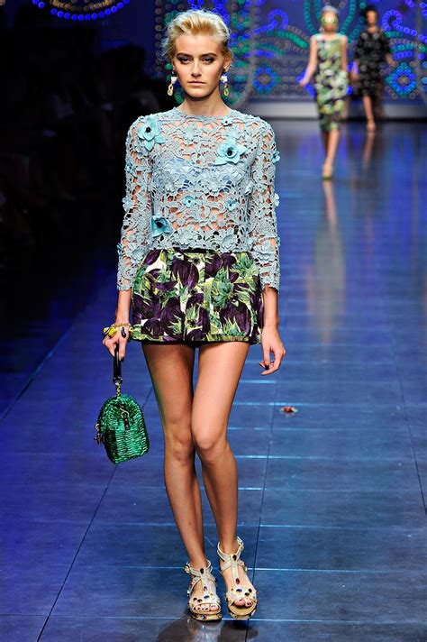 Dolce And Gabbana Spring 2012 Rtw Model Photos Rtw Sequin Skirt Ready