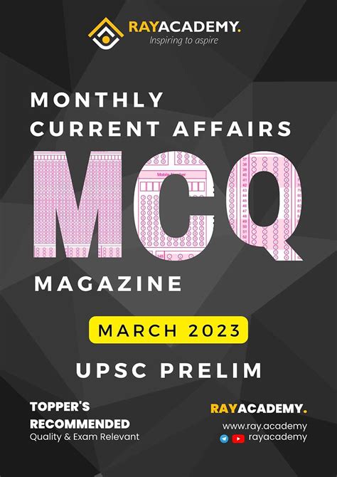 March Monthly Current Affairs Mcq Upsc Ias Prelim Magazine