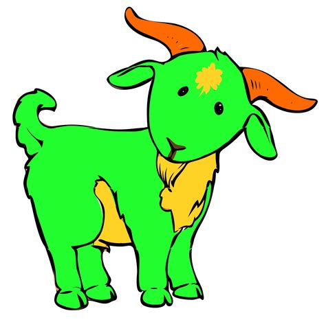 Goat Cartoon Cute Black Goat Cartoon Stock Vector Illustration Of