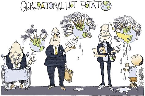 Political Cartoon Kids Have We Got A Hot Potato World For You