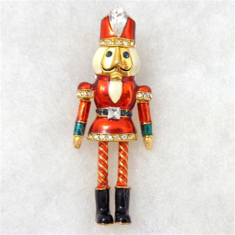 Vintage Avon Articulated Nutcracker Toy Soldier Pin From