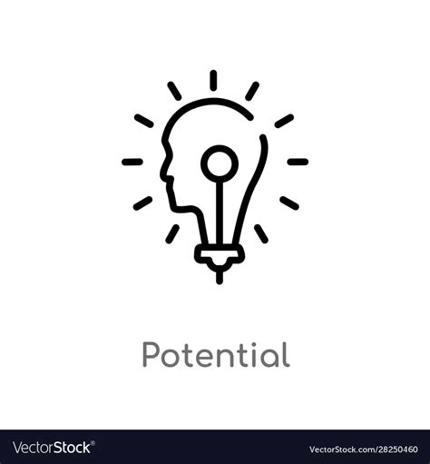 Outline Potential Icon Isolated Black Simple Line Vector Image