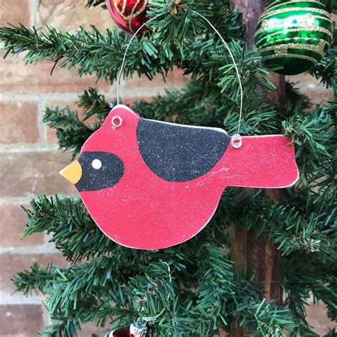 Red Cardinal Ornament Christmas Holiday Tree Ornament Animal Lover