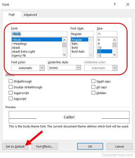 How To Change Default Font Settings In Microsoft Office Programs