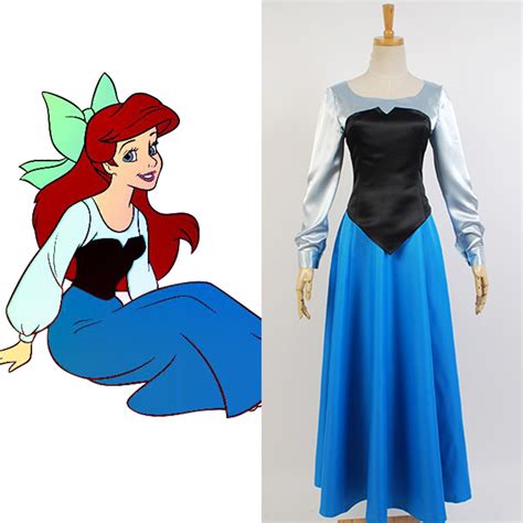 The Little Mermaid Princess Ariel Uniform Ball Gown Dress Cosplay