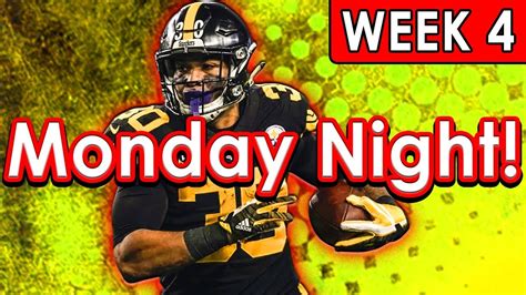 Draftkings Picks Nfl Week 4 Monday Night Football Mnf Showdown Youtube