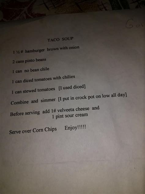 Velveeta asked me if i could come up with a fun entree, soup or other recipe using their liquid gold (also known as their loaf) and i had the inspiration to make a taco pizza. Grandmas taco soup | Taco soup, Stewed tomatoes, Velveeta ...