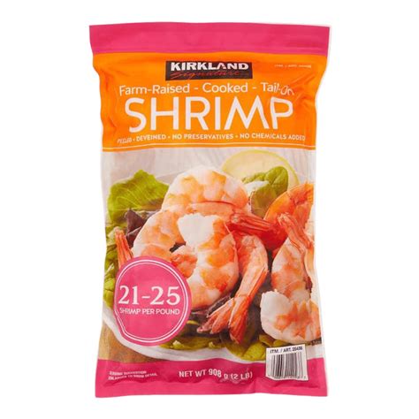 Kirkland Signature Cooked Prawns Tail On 908g 2125count Per 453g