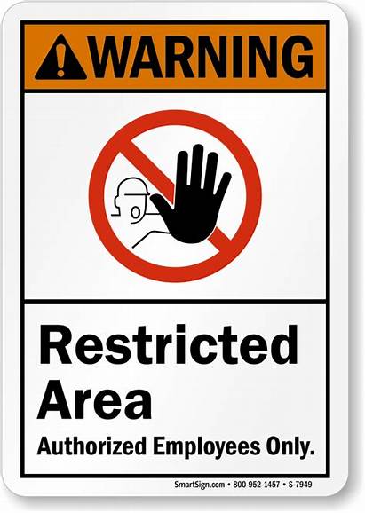 Restricted Area Authorized Sign Employees Warning Signs