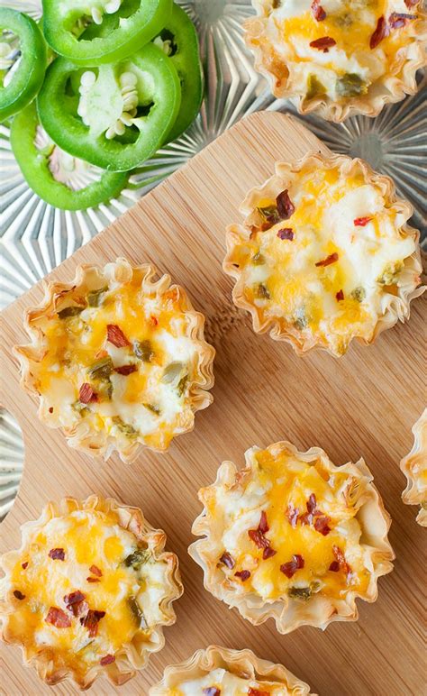 Baked Jalapeno Popper Phyllo Cups