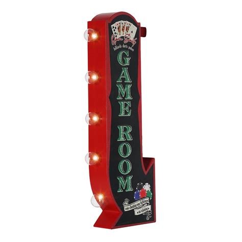 Williston Forge Hazley Vintage Game Room Off The Wall Led Marquee Sign