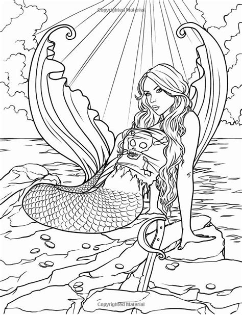 Mermaid Coloring Book For Adults Lovely Mermaid Myth Mythical Mystical