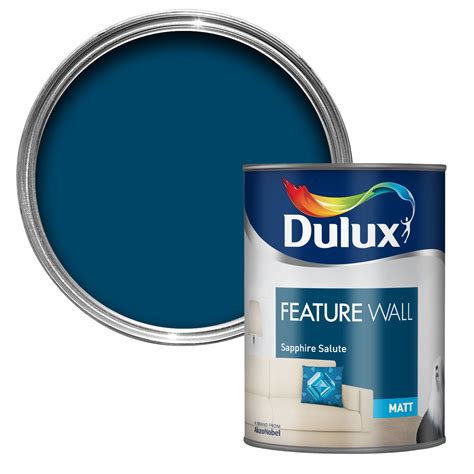 Dulux Feature Wall Sapphire Salute Matt Emulsion Paint 125 L Bandq For
