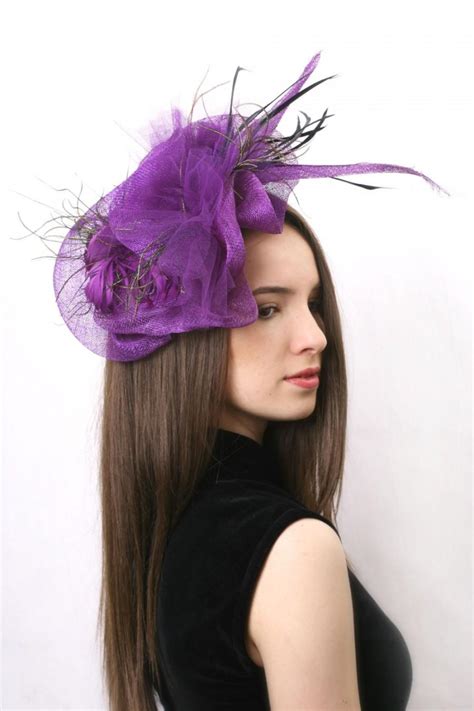 Purple Headpiece Lavender Ascot Fascinator Melbourne Cup Headpiece