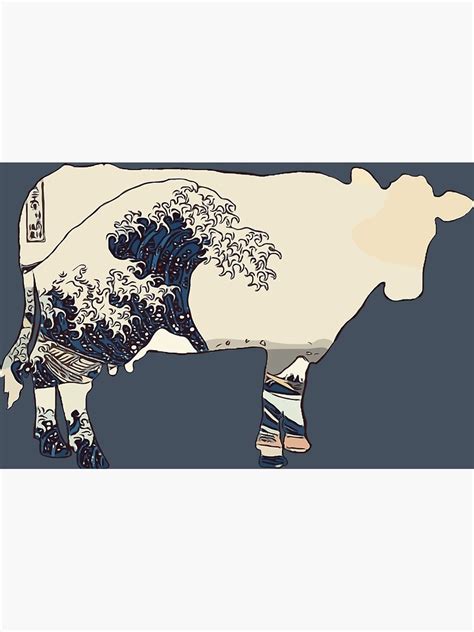 The Great Wave Cow Poster For Sale By Cmatt18 Redbubble