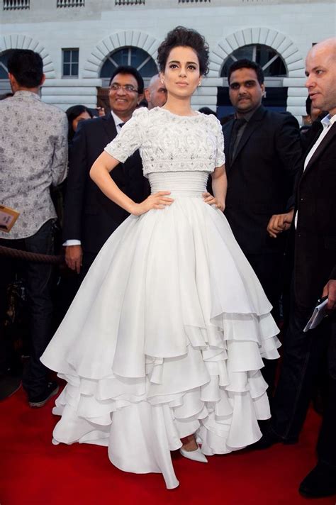 Kangna Ranaut Looking Dapper In White Couture Wedding Gowns Couture