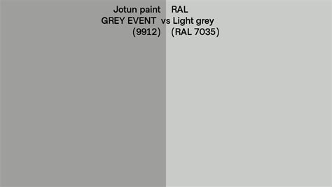 Jotun Paint Grey Event 9912 Vs Ral Light Grey Ral 7035 Side By Side