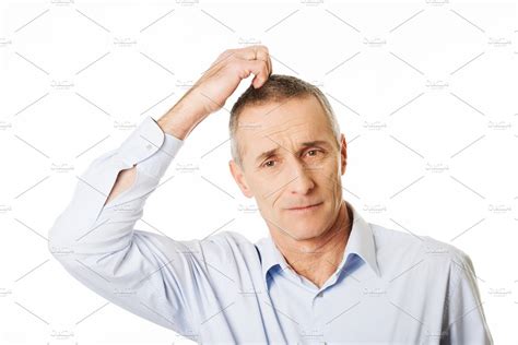 Confused Man Scratching His Head High Quality People Images