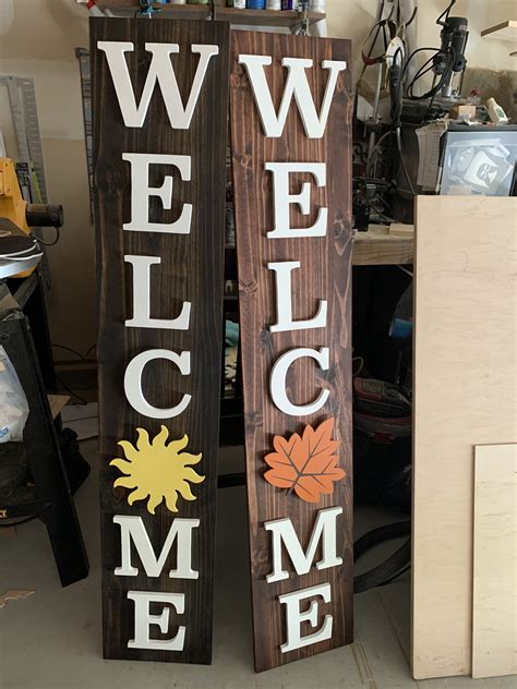 Interchangeable Welcome Porch Sign Porch Signs Porch Welcome Sign Decor