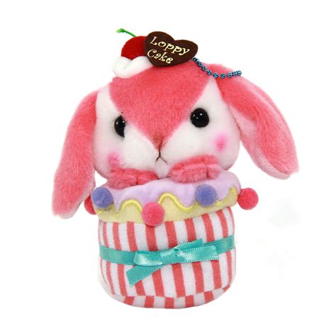 Plush Bunny Amuse Pote Usa Loppy Cherry Chan Dark Pink 5 Inches