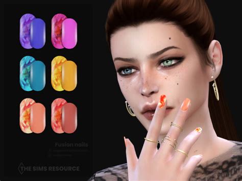 Fusion Nails By Sugar Owl At Tsr Sims 4 Updates