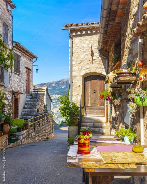 View Of Gourdon A Small Medieval Village In Provence France Gourdon